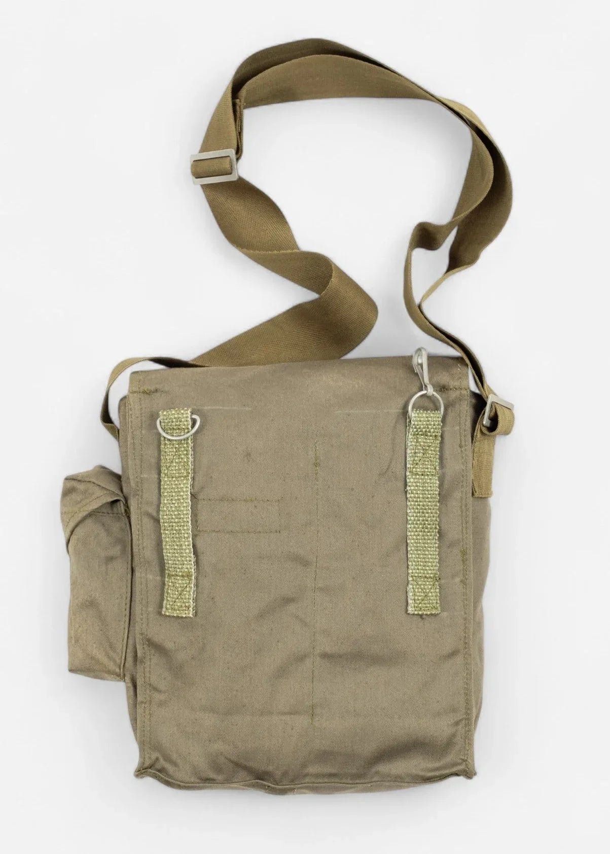 thumbnail image 2 of Original Bulgarian Army 1950 Shoulder Bag – Cold War Era Canvas Map/Docs Bag – Green Issued Surplus 2 of 4