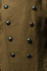 Soviet Style Khaki Classic Military Style Wool Coat - Top Rank Vintage