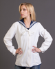 Ladies British Royal Navy Retro Summer Lightweight Middy Shirt Jumper