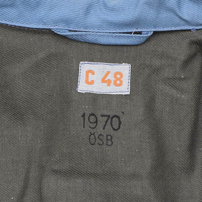1970s Swedish Civilforsvaret Slant Pocket Cotton Civil Defense Jacket - Top Rank Vintage
