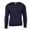 British Royal Navy commando style wool sweater, unworn, navy blue design.