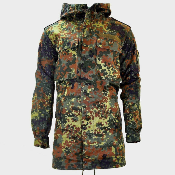 Flecktarn German Camo Hooded Jacket Classic Bundeswehr Parka