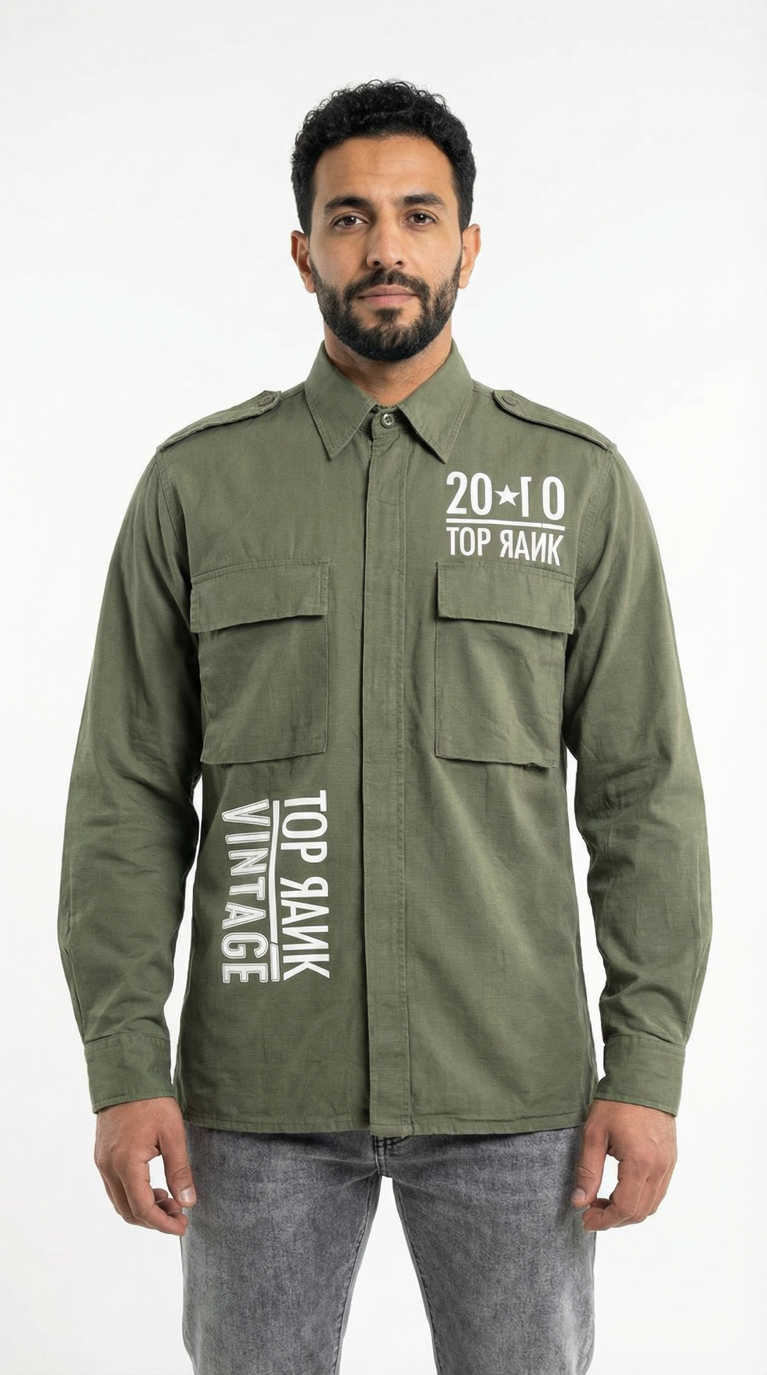 Updesigned 1990s Hrvatska Croatian Military Army Green Long Sleeve shi Top Rank Vintage Updesigned 1990s Hrvatska Croatian Military Army Green Long Sleeve shi Top Rank Vintage