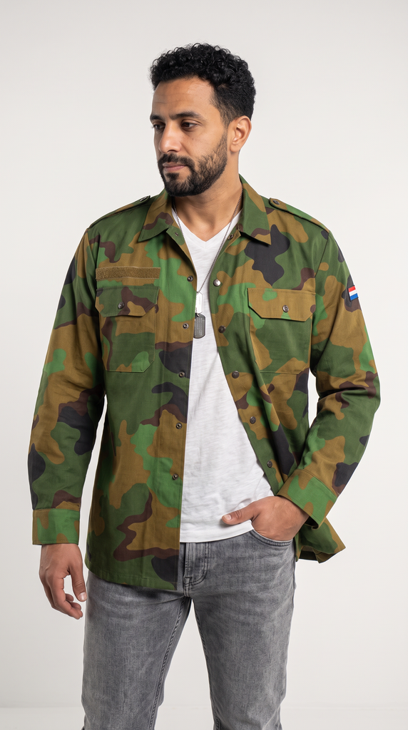 Dutch Afrika Corps Jungle Camo Tropical Light-weight Button-up Shirt