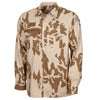 Camouflage shirt with desert pattern on a white background