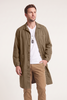 Czechoslovakian 70s Herringbone Cotton Twill lightweight Trench Coat Work Smock UNISEX