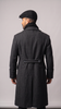 1980's Warsaw Pact Bulgarian Charcoal Gray Wool Overcoat