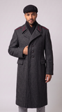 1980's Warsaw Pact Bulgarian Charcoal Gray Wool Overcoat
