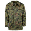 Pantera Camo Polska M93 Parka with Removable Liner in classic Polish military style, featuring camo design and multiple pockets.