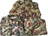 1990s Romanian military camo parkas with various camouflage patterns.