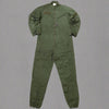 1970s French Army Tanker Coveralls in olive green.