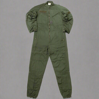 1970s French Army Tanker coveralls in olive green.