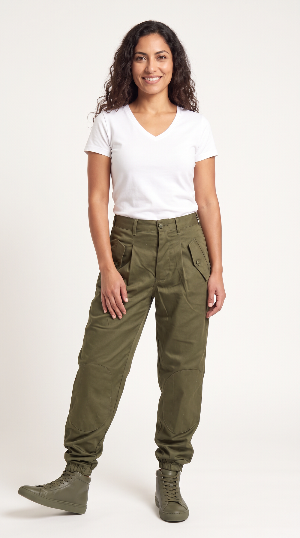 1970s-1980s Ladies Italian Esercito Italiano MOD 75 Roma Olive Green Field Pants