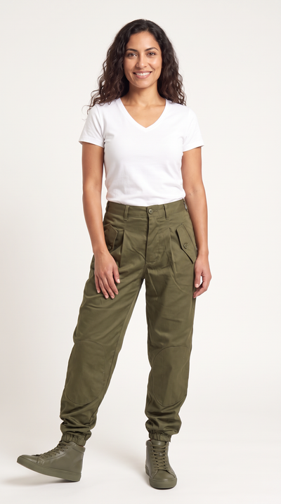 1970s-1980s Ladies Italian Esercito Italiano MOD 75 Roma Olive Green Field Pants