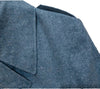 Close-up of gray fabric on a wooden surface
