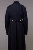 Soviet Marines Single Breasted Black Wool Overcoat with Slant Pockets