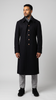 Soviet Marines Single Breasted Black Wool Overcoat with Slant Pockets