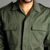 1990s Belgian Army 100 % Cotton Olive Drab Utility Field Shirt - Top Rank Vintage