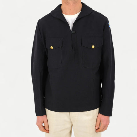 Swedish Navy Brass Button Middy Jumper Shirt