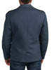 Gabardine Gray Blue Wool Peacoat - Top Rank Vintage