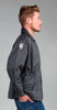 Dark Gray Slanted Pocket Combat Jacket - Top Rank Vintage