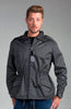 Dark Gray Slanted Pocket Combat Jacket - Top Rank Vintage
