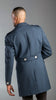 Cropped Vintage Gabardine Gray Blue Wool Coat