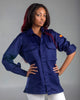 Ladies Navy Blue Military Style Shirt