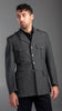 Authentic Charcoal Military Style Blazer - Top Rank Vintage