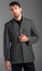 Authentic Charcoal Military Style Blazer - Top Rank Vintage