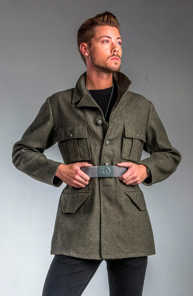 WWII Era 6-Pocket Wool Battle Field Jacket - Top Rank Vintage