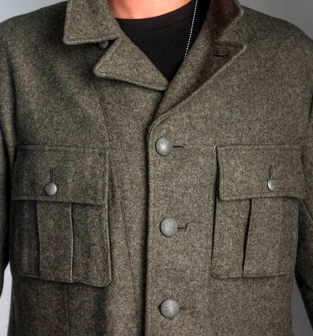 Swedish WWII Wool Era 6-Pocket Battle Field Jacket - Authentic