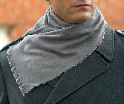 Gray Wool Scarf - Top Rank Vintage