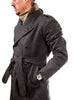 Redesigned Blue-Gray Wool Trenchcoat