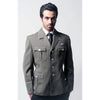 Gray Officer Military Style Blazer - Top Rank Vintage