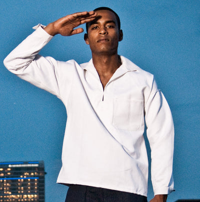 HBT Navy Style "Middy"  Shirt - Top Rank Vintage