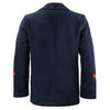 Red Sleeve Striped Navy Wool Peacoat - Top Rank Vintage