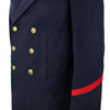 Red Sleeve Striped Navy Wool Peacoat