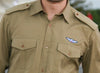Button-up Khaki Military Style Shirt - Top Rank Vintage