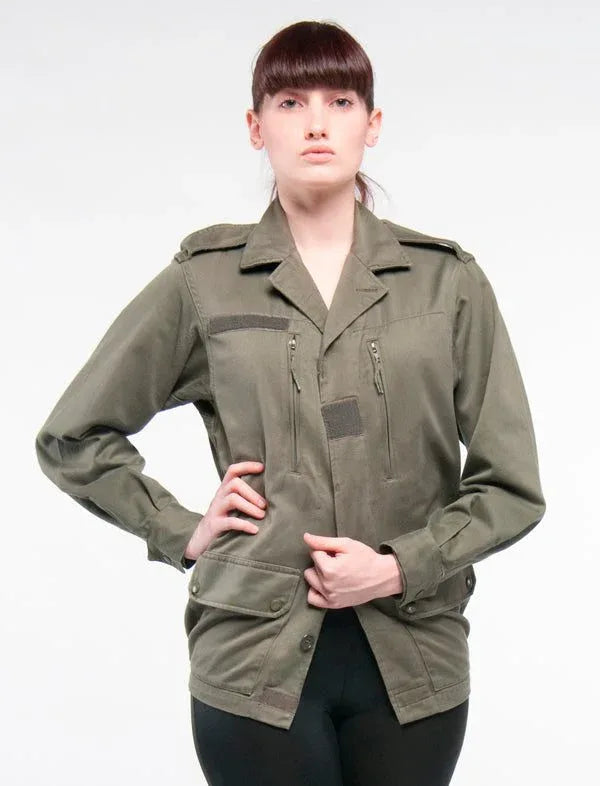 Ladies Army Green Vertical Pocket F2 Jacket French Military