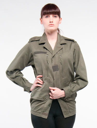 Army Green Vertical Pocket Jacket