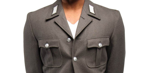 DDR East German Army Gray Wool  4 Pocket Jacket