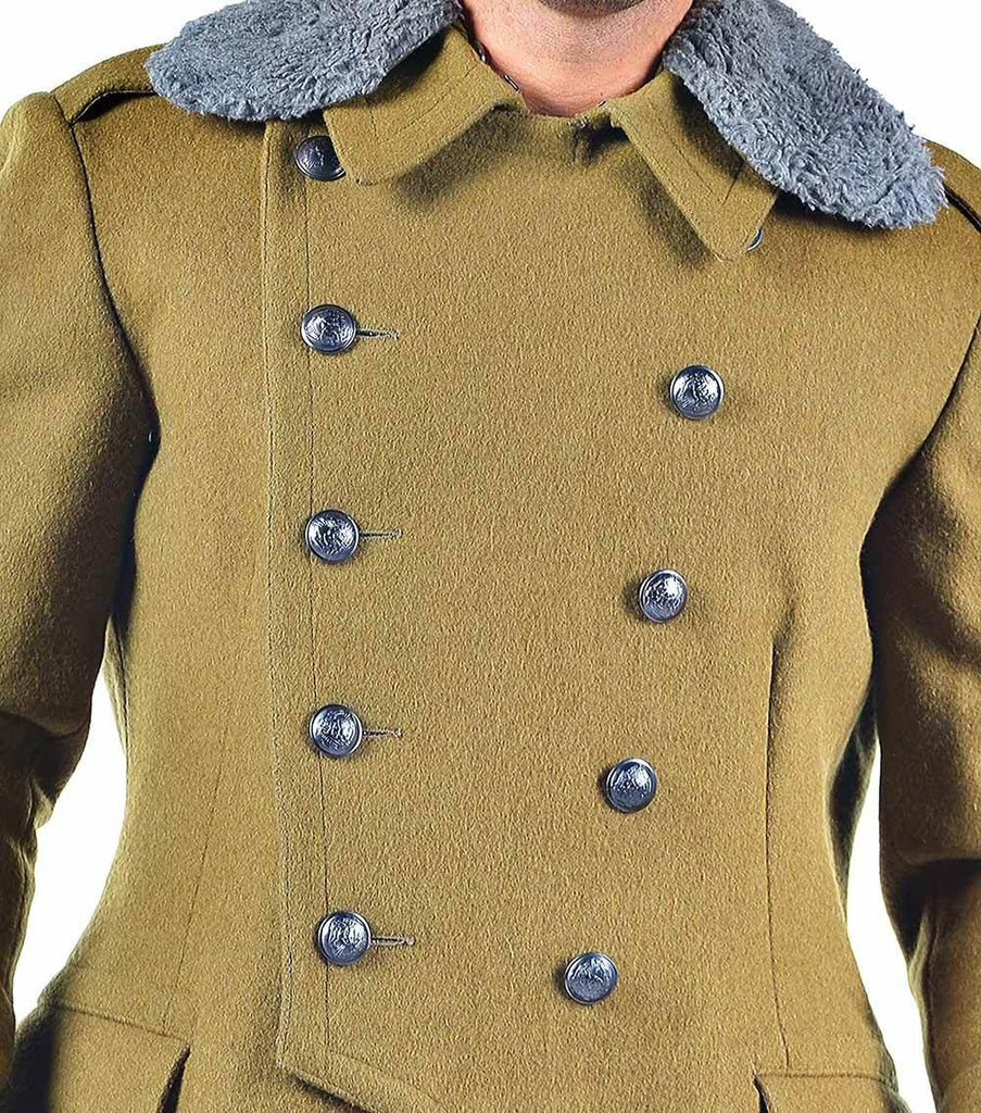 Vintage Khaki Lapel Wool Overcoat main image 0