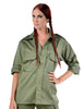 Ladies Olive Green Military Style Shirt