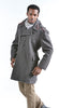 Redesigned Charcoal Hooded Overcoat - Top Rank Vintage