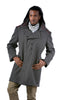 Redesigned Charcoal Hooded Overcoat - Top Rank Vintage