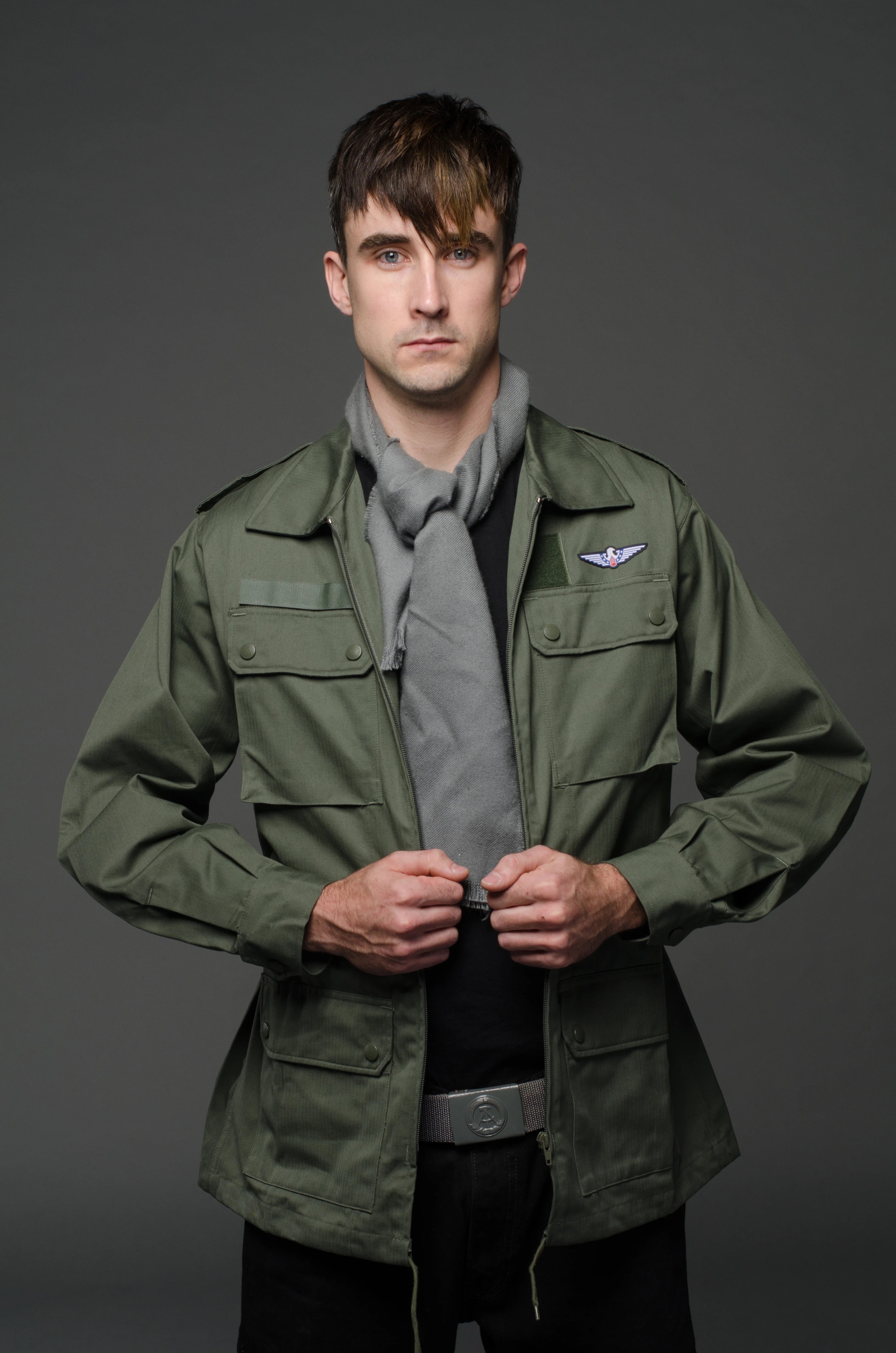 Gray army jacket shop