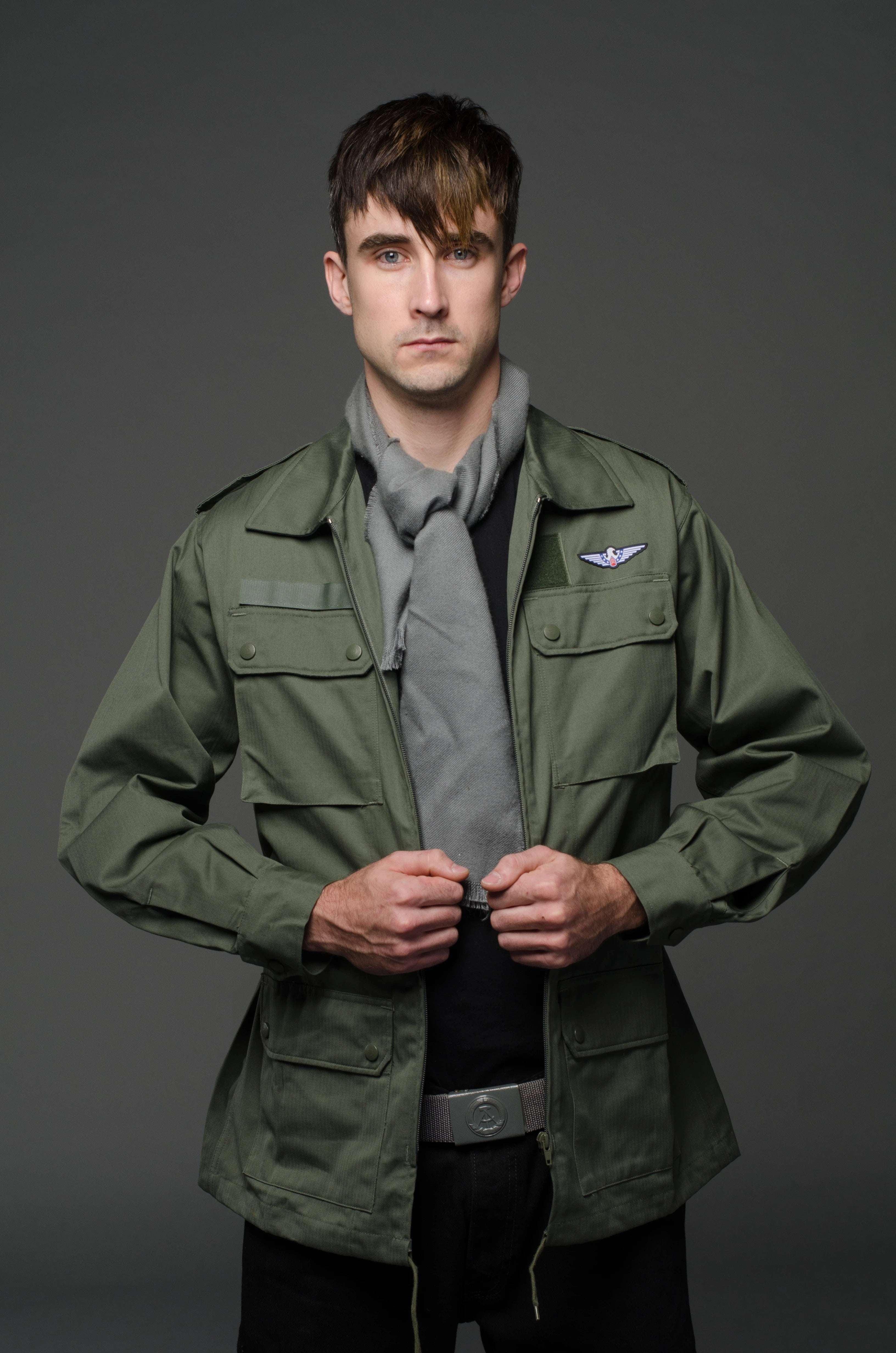 Army Green Four Pocket Jacket - Vintage Military Style, Unisex Large / Green Army Green Four Pocket Jacket - Vintage Military Style, Unisex Large / Green