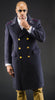 Star Collar Black Police Overcoat