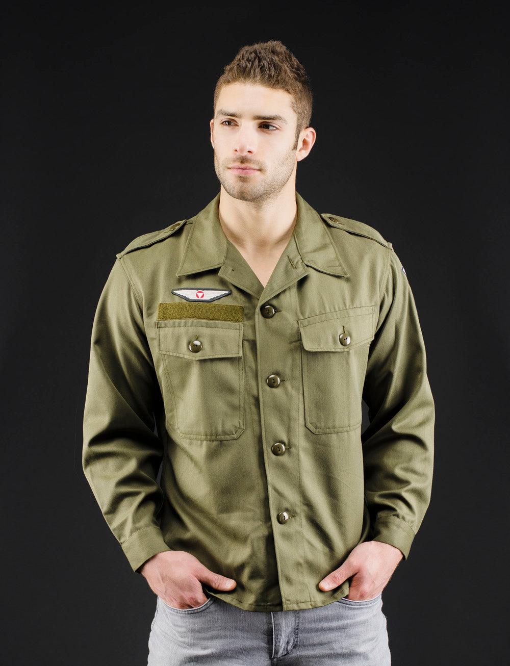 Austrien Bundesheer US Style Classic Vintage Olive Green Military Shirt Medium / Green Austrien Bundesheer US Style Classic Vintage Olive Green Military Shirt Medium / Green